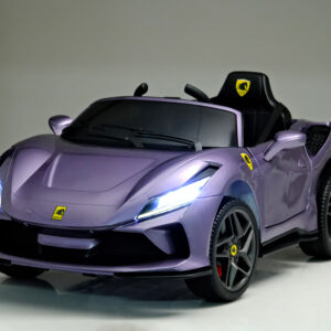 Children's electric car painted purple #F8
